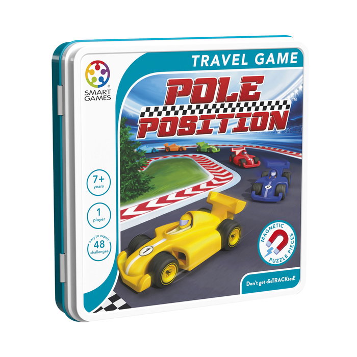 Smart Games - Juego Pole Position SGT2001 - Jeu Magnétique de Courses de Voiture Intelligent - Défis de Logique - À Partir de 7 Ans