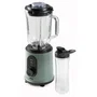 Domo - DO734BL - Blender 2-en-1 800 W avec Carafe Verre 1,5 L et Gourde 600 ml - Vert - Mixeur Smoothie, Soupe, Glace Pilée - Vitesse Variable