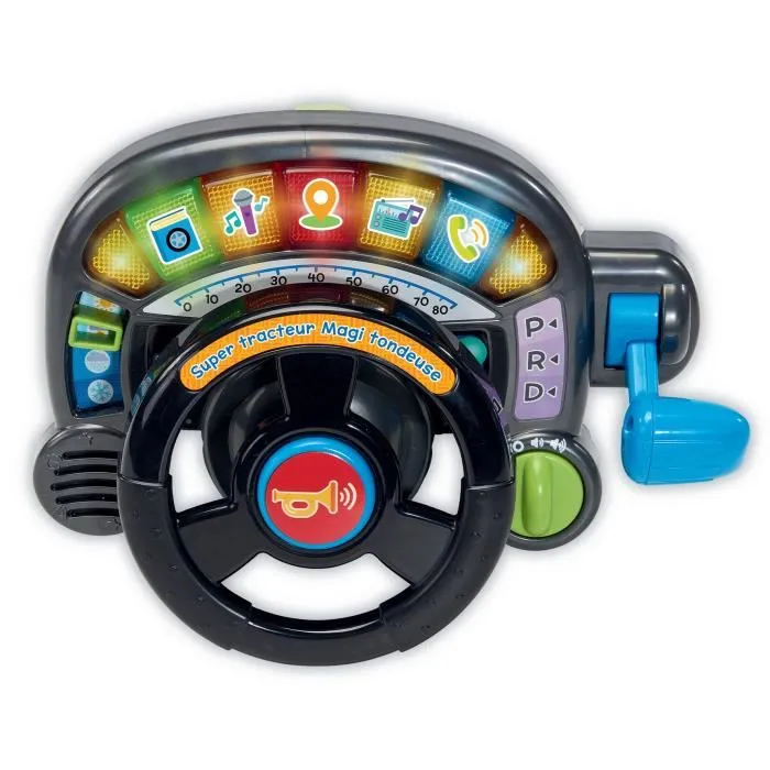 VTech Baby Super Tracteur Magi'Tondeuse Évolutif 3 en 1 - Jouet Porteur Interactif pour Enfant 12 à 36 Mois - Multicolore