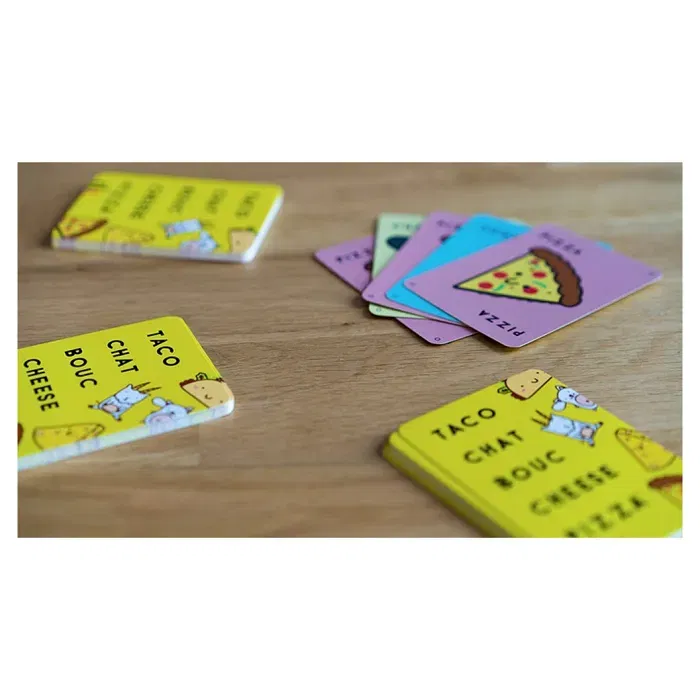 Blue Orange Jeu de société Taco Verso Bouc Cheese Pizza - Jeu d'ambiance et de rapidité - 2 à 8 joueurs - À partir de 8 ans - Durée de partie 10 min Blue Orange Jeu de société Taco Verso Bouc Cheese Pizza - Jeu d'ambiance et de rapidité - 2 à 8 joueurs - À partir de 8 ans - Durée de partie 10 min