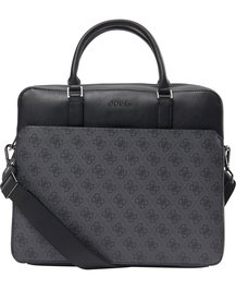 Guess Porte-documents Vezzola pour homme en polyuréthane noir, pour ordinateur - 35 x 29 x 9 cm