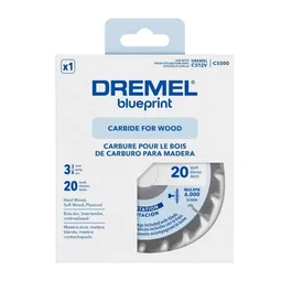 Dremel Lame bois pour scie circulaire CS500 - Lame en carbure pour bois tendre, bois dur, contreplaqué, Ø 85 mm - Dremel Blueprint