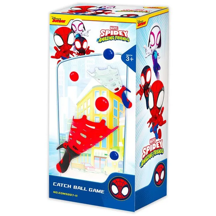 Marvel Jeu Clip-Clap Lance et Attrape Balles Spidey - 2 Lanceurs et 4 Balles pour Améliorer Réflexes et Coordination