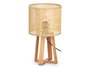 Giftdecor Lampe de Table Cylindre Abat-jour Naturel 36 cm, 20x27.5x20 cm, Marron, Bois/PVC/Papier, E27 (Set de 4)