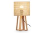 Giftdecor Lampe de Table Cylindre Abat-jour Naturel 36 cm, 20x27.5x20 cm, Marron, Bois/PVC/Papier, E27 (Set de 4)