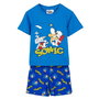 Cerdá Pyjama Court Single Jersey Sonic - Motif Sonic - Bleu - Taille 10 Ans