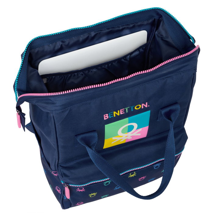 Sacoche pour Portable Benetton Cool Blue marine 27 x 40 x 19 cm Sacoche pour Portable Benetton Cool Blue marine 27 x 40 x 19 cm