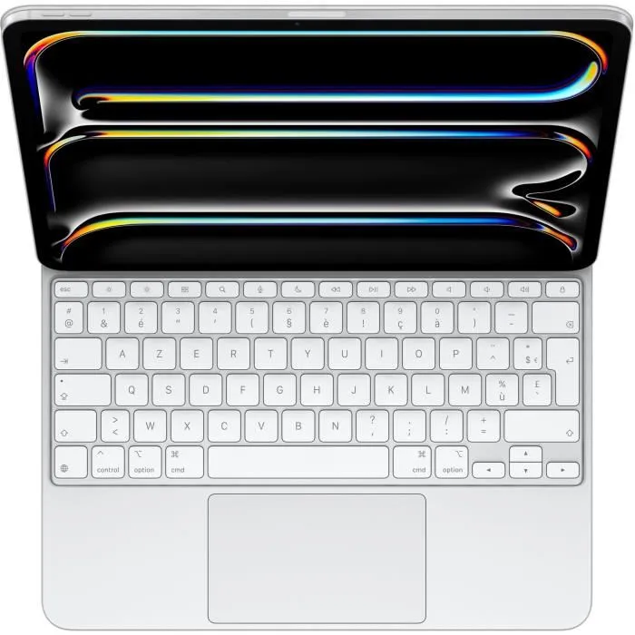 Apple Magic Keyboard pour iPad Pro 13 pouces - Clavier avec Trackpad Haptique USB-C - Français (AZERTY) - Blanc