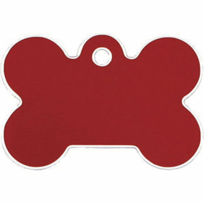Plaque d'identification pour collier Imarc Bone Rouge