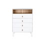 Caisson à Tiroirs Home ESPRIT Blanc Naturel polypropylène Bois MDF 80 x 40 x 117 cm