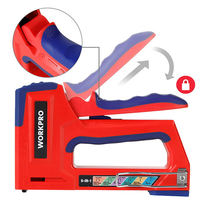 Workpro Agrafeuse Bleu et Rouge