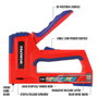Workpro Agrafeuse Bleu et Rouge