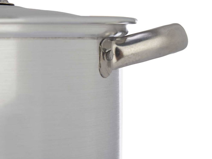 Kinvara Casserole en aluminium 20 cm 3 L argentée compatible gaz, four et lave-vaisselle (Set de 10)