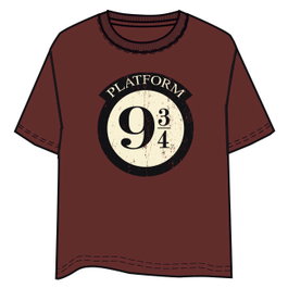 WARNER BROS. DISCOVERY T-shirt Anden 9 3/4 Harry Potter pour adulte - Taille XL en coton 160 g avec motif frontal