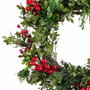 BigBuy Home Couronne de Noël Rouge Vert Plastique 41 x 41 x 10 cm