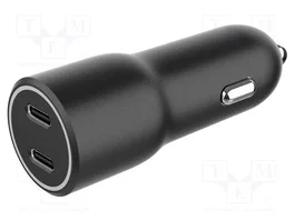 GEMBIRD Chargeur de voiture 40W avec 2 ports USB-C, noir
