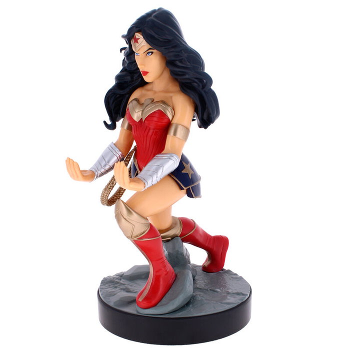 Exquisite Gaming Support de Charge avec Figure Wonder Woman DC Comics - 20 cm - Compatible PS5 DualSense, Xbox Series, iPhone (câble non inclus)