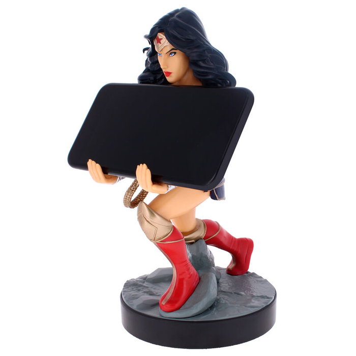 Exquisite Gaming Support de Charge avec Figure Wonder Woman DC Comics - 20 cm - Compatible PS5 DualSense, Xbox Series, iPhone (câble non inclus)