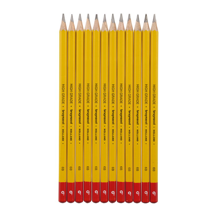 Bruynzeel Lápices de grafito 6B Burotek