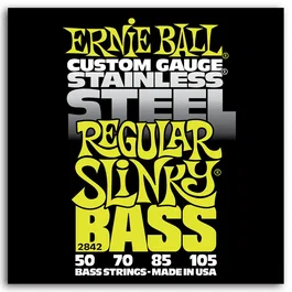 Ernieball Set Bajo Slinky S.Steel Regular 50-105 Cordes pour Guitare Basse