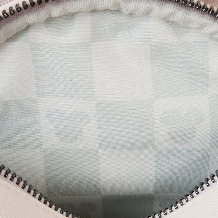 Loungefly Sac à dos bandoulière Disney Minnie Ear Evergreen 20 cm - Pliage vegan, bandoulière et bretelles ajustables/détachables, poche à fermeture éclair, détails bronze