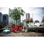 Elho Pot de fleurs Loft Urban Rond avec roues, réservoir d'eau intégré - Rouge, Diamètre 38.5 cm x Hauteur 35 cm, Extérieur, 100% recyclé