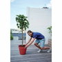Elho Pot de fleurs Loft Urban Rond avec roues - Rouge - Ø 38.5 x H 35 cm