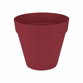 Elho Pot de fleurs Loft Urban Rond avec roues - Rouge - Ø 38.5 x H 35 cm
