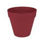 Elho Pot de fleurs Loft Urban Rond avec roues - Rouge - Ø 38.5 x H 35 cm