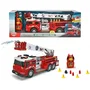 Dickie - Camion de pompiers télécommandé avec échelle extensible, sons, lumières et projection d'eau - Jouet pour enfants à partir de 3 ans