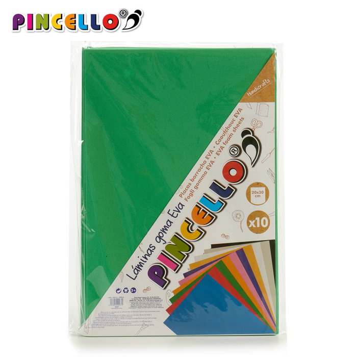 Pincello Lot de 10 Feuilles de Mousse EVA Olive 20x30 cm (Set de 24)