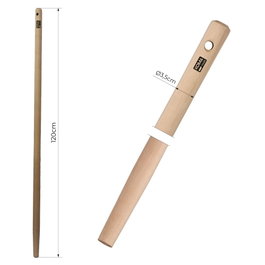 Koma Tools Manche en bois d'eucalyptus pour raedera ou pelle Amp1200, 120 x 3,5 cm