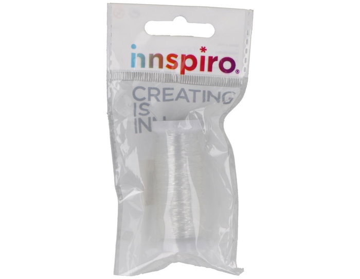 Innspiro Fil de nylon élastique transparent 0,50mm 20m