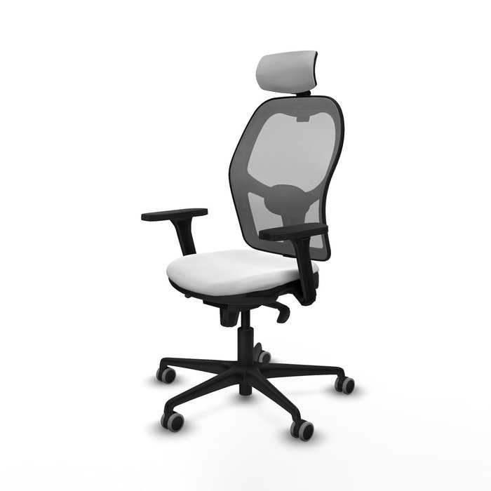 Piqueras y Crespo Chaise de Bureau 3D036G2 Blanc avec Appui-tête