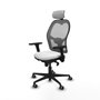 Piqueras y Crespo Chaise de Bureau 3D036G2 Blanc avec Appui-tête