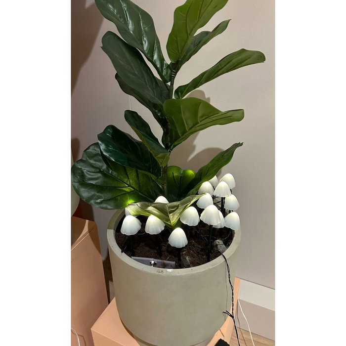 Lumière décorative pour plantes Lumineo 491762 Blanc Mini Champignon (20 Unités)