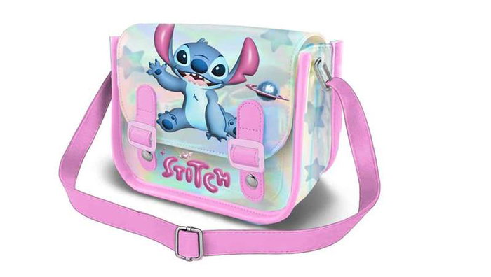 Karactermania Bolso Satchel XS Lilo y Stitch Cosmic Plateado