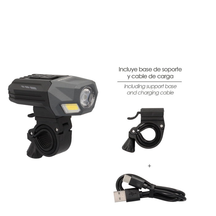 WOLFPACK LINEA PROFESIONAL Lampe LED Frontale 800 Lumens pour Vélo et Trottinette