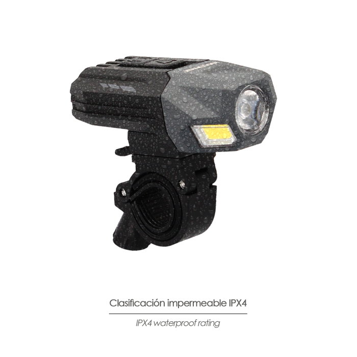 WOLFPACK LINEA PROFESIONAL Lampe LED Frontale 800 Lumens pour Vélo et Trottinette