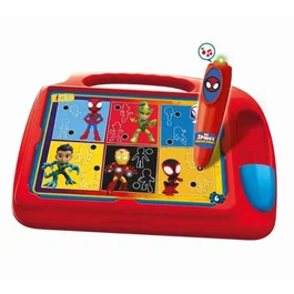 Clementoni Pupitre Éducatif Spidey - 18 Activités Interactives avec Stylo Lumineux - Formes, Couleurs, Chiffres - Dès 4 Ans