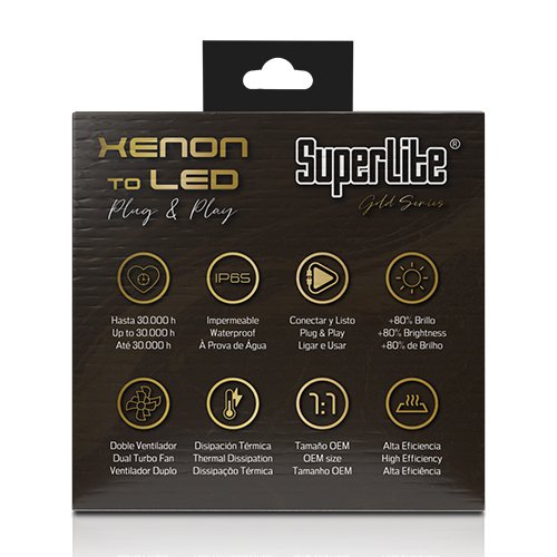 Abc Kit de conversion xénon vers LED D2S Gold Canbus 9000K Plug&Play