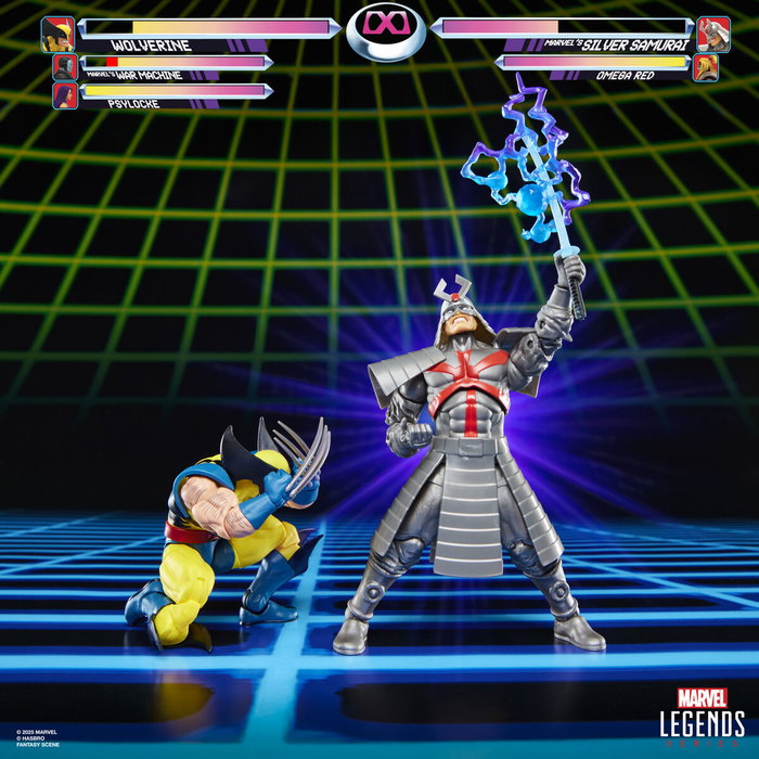 HASBRO Marvel Legends Gameverse - Blister 2 Figuras Wolverine & Silver Samurai - Action Figure Articulée 15cm avec 9 Accessoires (Effets, Bases)