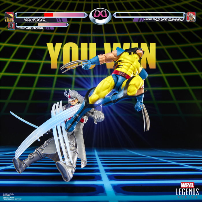 HASBRO Marvel Legends Gameverse - Blister 2 Figuras Wolverine & Silver Samurai - Action Figure Articulée 15cm avec 9 Accessoires (Effets, Bases)
