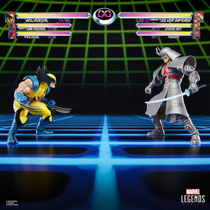 HASBRO Marvel Legends Gameverse - Blister 2 Figuras Wolverine & Silver Samurai - Action Figure Articulée 15cm avec 9 Accessoires (Effets, Bases)