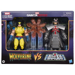 HASBRO Marvel Legends Gameverse - Blister 2 Figuras Wolverine & Silver Samurai - Action Figure Articulée 15cm avec 9 Accessoires (Effets, Bases)