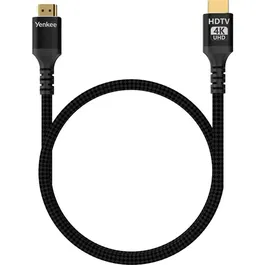 Yenkee YCH 115 Câble HDMI 2.0 1,5 m avec Support 4K 60 Hz, HDR, 3D et ARC, Tresse en Nylon et Connecteurs Aluminium