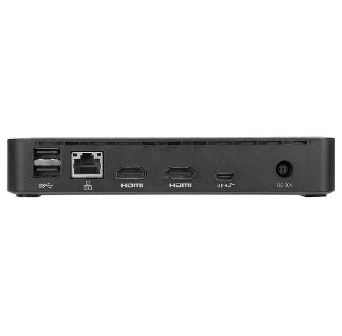 Targus DV4K Station d'accueil USB-C Universelle avec 65W Power Delivery, 3xUSB-A, 2xUSB-C, 2xHDMI 2.0, Gigabit Ethernet, Audio, Montage VESA - Noir