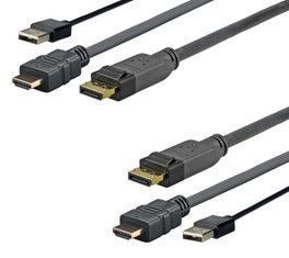 Vivolink Câble Pro HDMI+USB+DisplayPort 2 Mètres