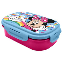 Kids Licensing Sandwichera avec couverts Minnie MN30016 - Sandwichera pour enfants avec deux compartiments et fermeture hermétique