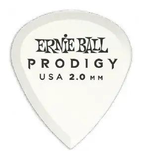 ERNIEBALL Pochette de Médiators Prodigy Mini 2,0 mm - 6 unités Delrin Blanc